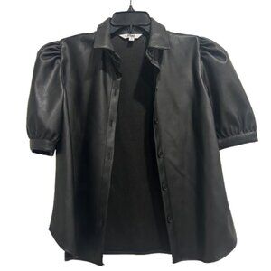 BB Dakota x Steve Madden Black Faux Leather Jacket Women’s Size S